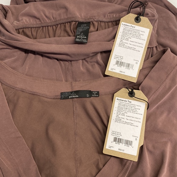 PrAna Narkanda Top and Lastaro Pant NWT in Moon Quartz - Picture 8 of 8